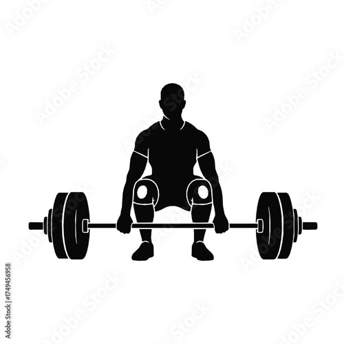 Weightlifter Silhouette A Minimalist Design for Fitness Strength and Training Concepts