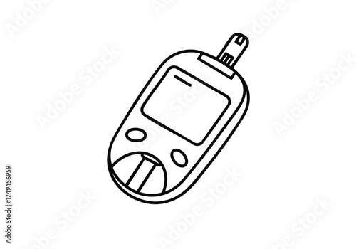 Modern digital glucometer for precise blood sugar monitoring, essential for diabetes management and health tracking