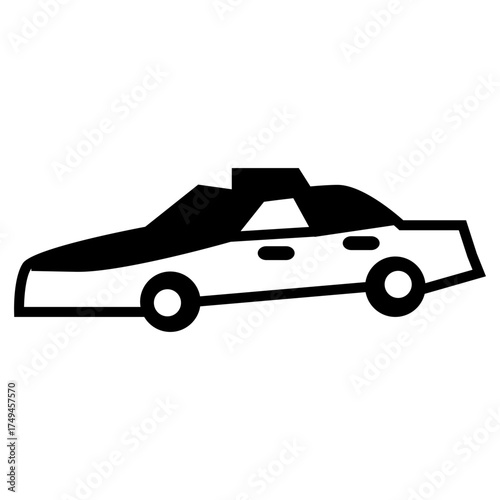vector illustration of a police car transportation