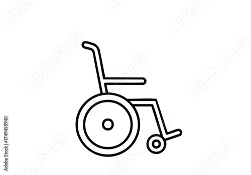 Essential wheelchair icon symbol for accessibility and mobility assistance, representing freedom and independence for all.