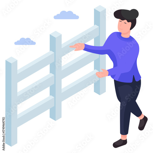 An illustration design of fence