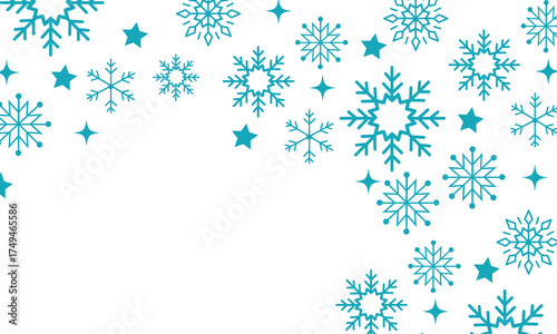 Golden snowflakes and stars.