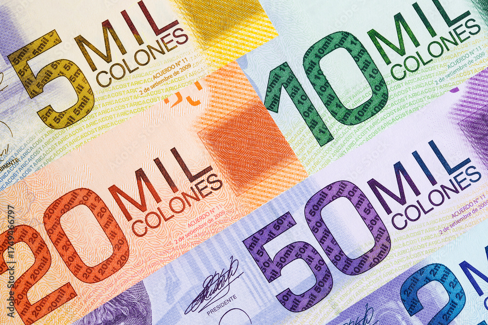 Obraz premium Costa Rican colon a background