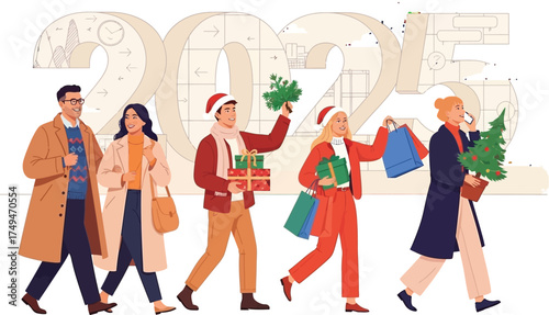 Enjoying Christmas shopping spree with friends this year brings joy and excitement for the holidays, looking forward to a happy new year together