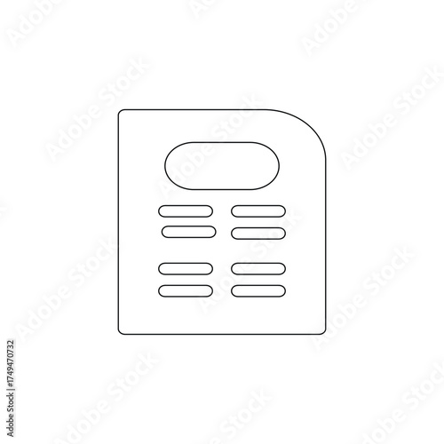 Document Business Paper Icon Flat Design Concept.
