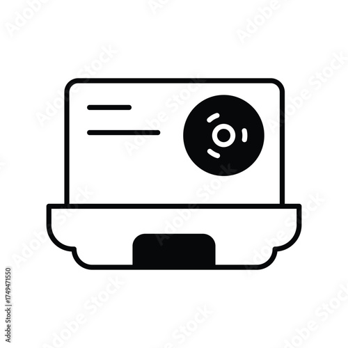 Software icon with white background vector stock illustration