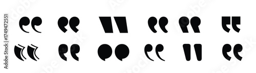  set of quote marks icon collection inverted commas