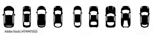  set of simple icons on a theme car vector design 