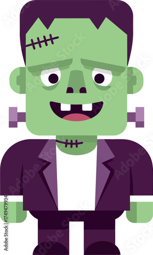 Cute Frankenstein Monster Illustration