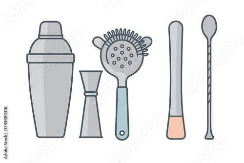 Essential stainless steel bar tools for professional cocktail making