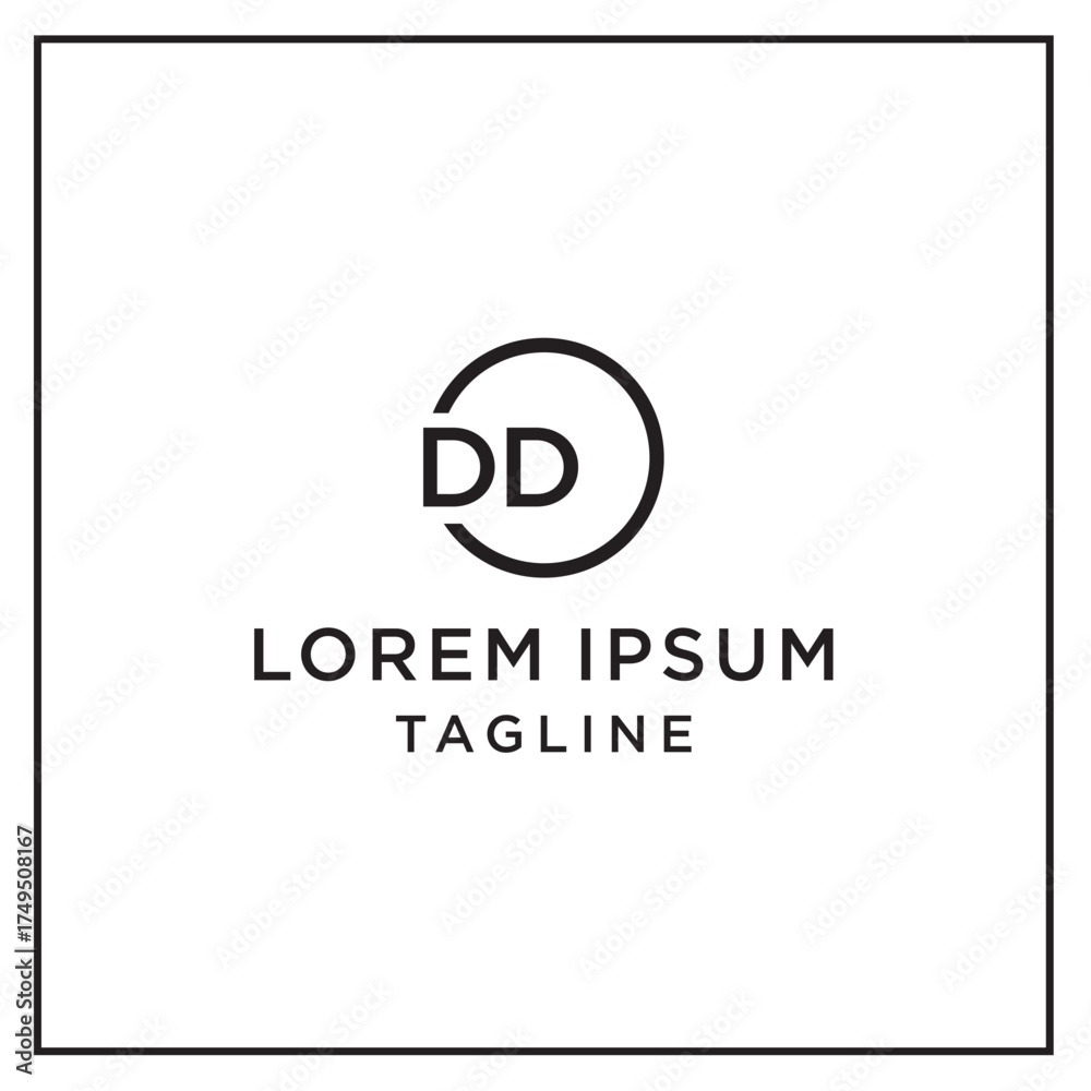 Fototapeta premium dd circle logo