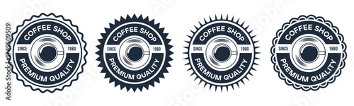 Coffee Shop Premium Quality Badge Label Seal Logo Design