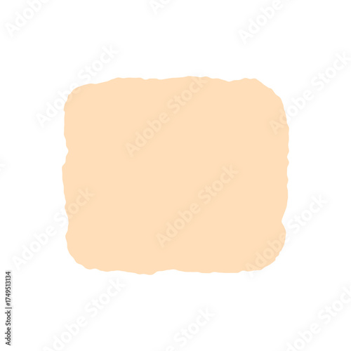 Simple, abstract shape with a soft, irregular edge of torn paper