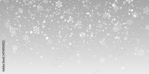 PNG Falling Snow and Snowflakes Overlay on Transparent Background	