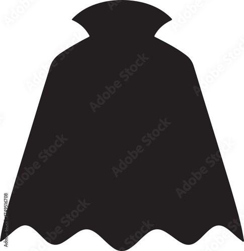 A vampire cape silhouette billowing in the night wind