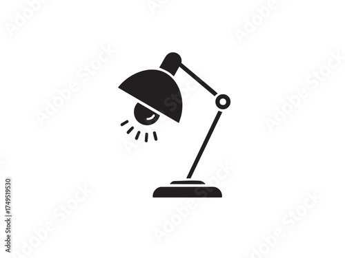Simple Table Lamp Vector – Minimal Interior Decor Illustration