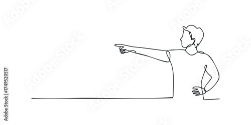 Man pointing forward with confident stance