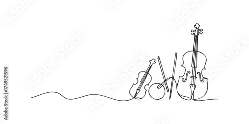 Minimalist string instruments arrangement