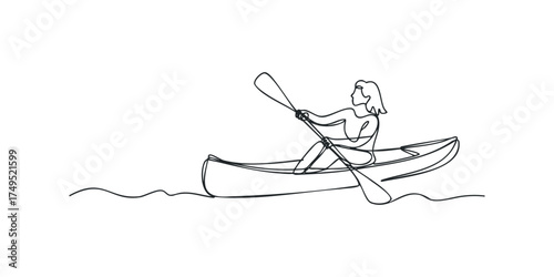 Person paddling a kayak on water