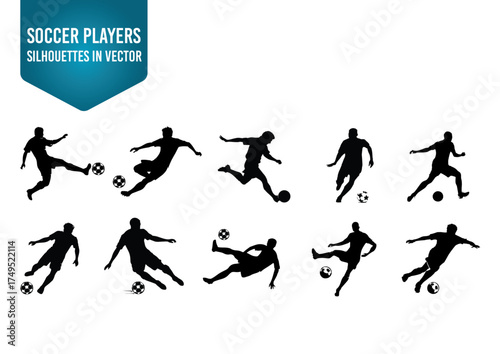joueurs de foot en forme de silhouettes