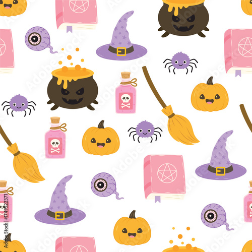 halloween pattern with magical elements