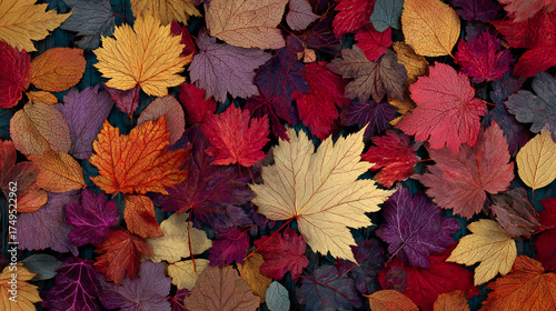 Autumn Leaves Background Texture