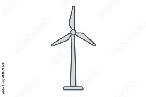 Modern wind turbine generating clean electricity for sustainable power