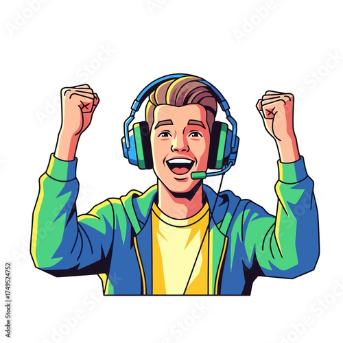 man listening to music