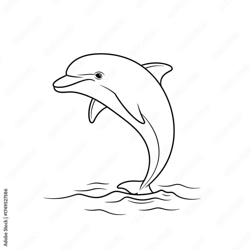 Fototapeta premium silhouette of a dolphin