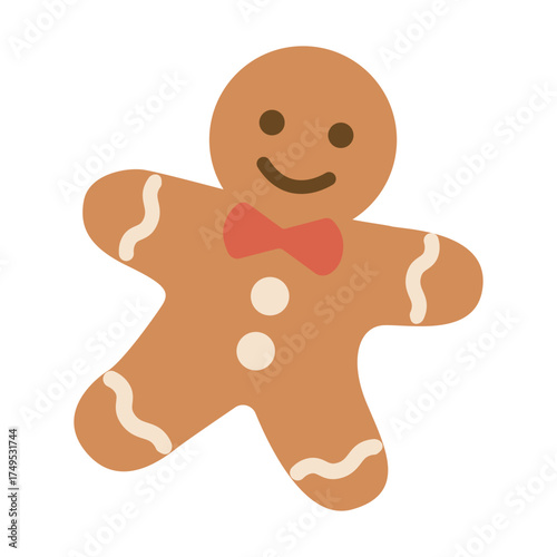 gingerbread man isolated on white