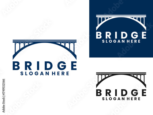 Bridge logo design icon vector template