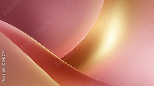 Minimal abstract background, soft gradients of pink, orange, and gold
