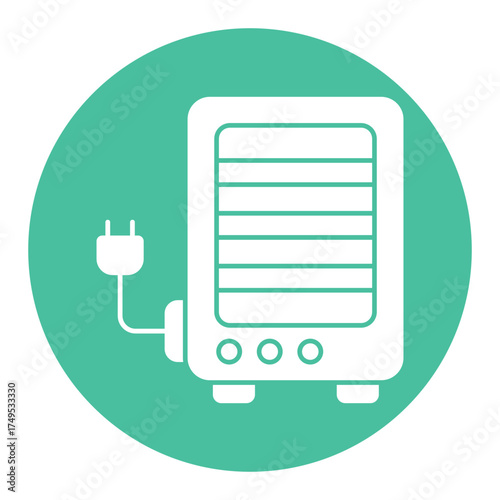 Electric heater Vector icon which can easily modify or edit