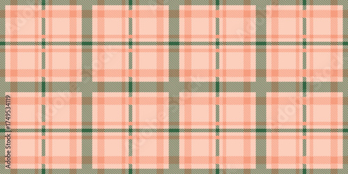 Seamless vector pattern pink red plaid tartan check fabric texture retro vintage design textile background woven style traditional grid scottish cloth print gingham square repeating decorative style