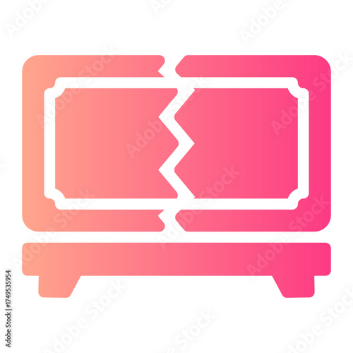 sawing gradient icon