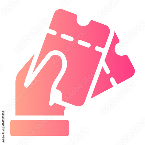 ticket gradient icon