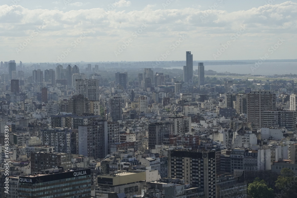 Fototapeta premium city landscape buildings