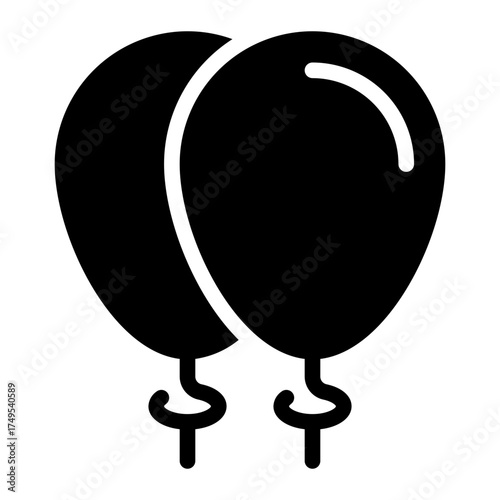 balloons glyph icon