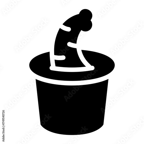 magic hat glyph icon