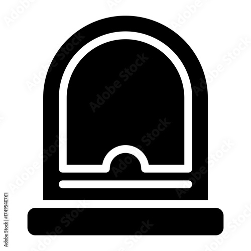 ticket booth glyph icon