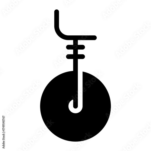 unicycle glyph icon
