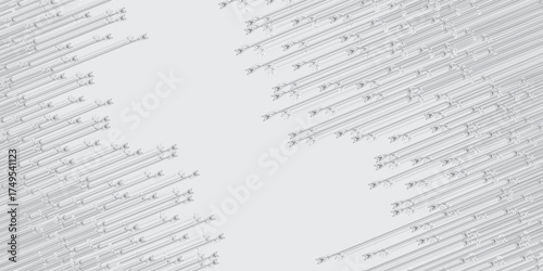 Modern minimalist aesthetic line elements, trendy frames with geometric bow and arrow shapes. For social media or poster design, a vector set of simple decorative stylish frames and backgrounds.