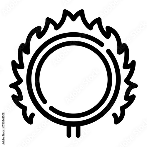 fire ring line icon