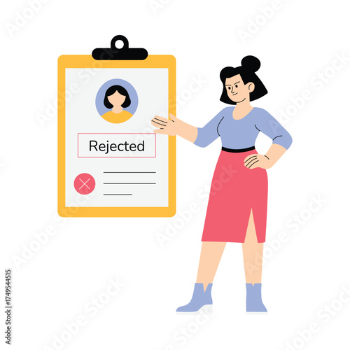 Sending rejection notification to job applicant illustration