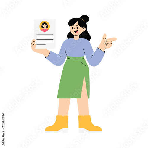 Employee referral for new hiring opportunity illustration