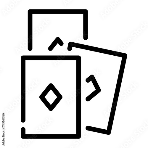 poker line icon