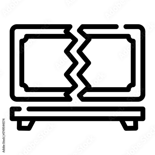 sawing line icon