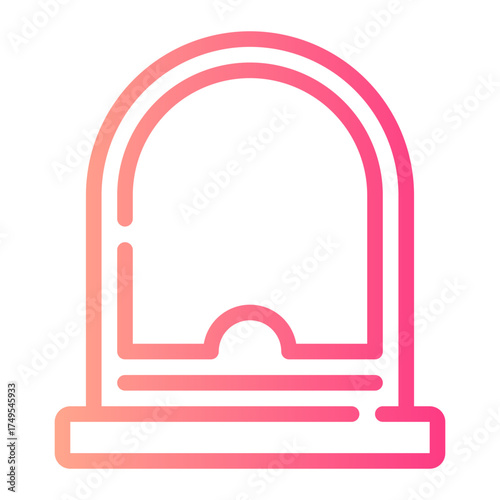 ticket booth gradient icon