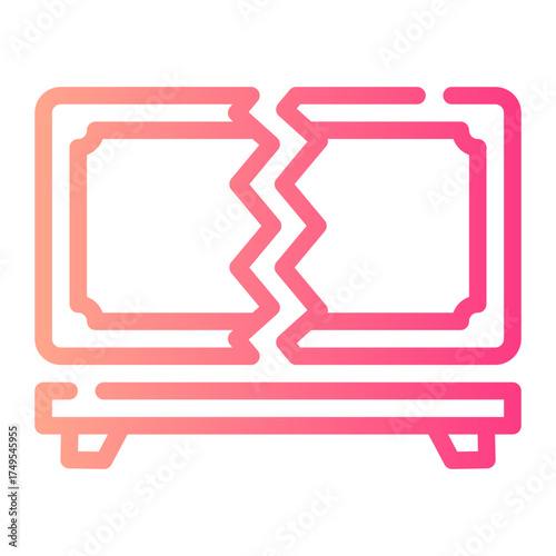 sawing gradient icon