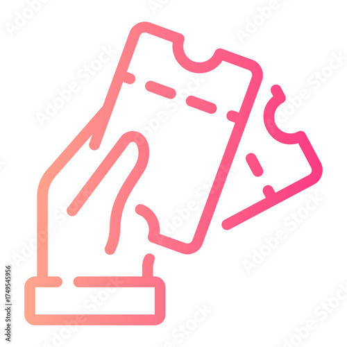 ticket gradient icon